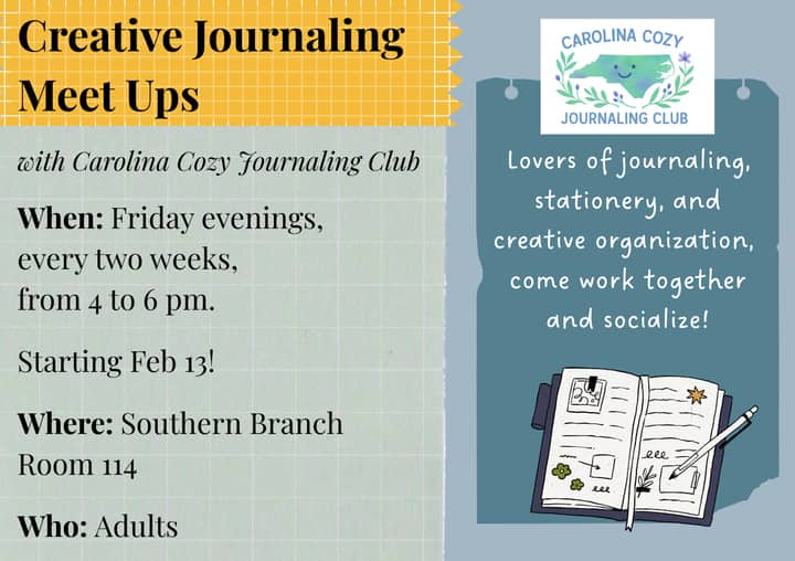 Creative Journaling Meet-ups with Carolina Cozy Journaling Club